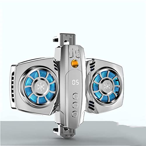 JYXDKD Mobile Phone Radiator with Smartphone Temperature Display for Dual Cooling Fan Phone Cooler (Color : E, Size : 1)