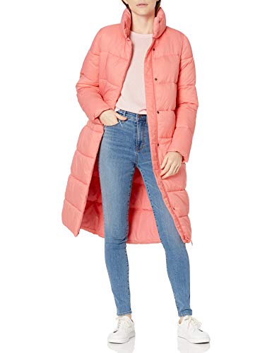 Amazon Essentials Women's Lightweight Water-Resistant Longer Length Cocoon Puffer Coat, Pink, X-Large