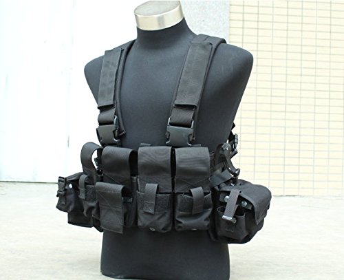 TMC Tactical Combat Army 961A Dark Chest Rig for Airsoft Paintball Mag Magazine