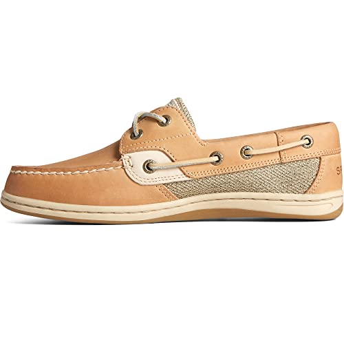 Sperry Womens Koifish Boat Shoe, Linen/Oat, 8