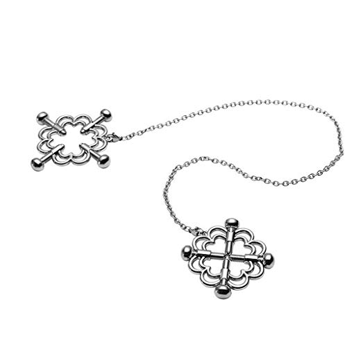 2pcs Adults Non-Piercings Body Rings with Internal Spike Nipple Shield Screw Rings Adjustable Breast Circle Clamp SG1