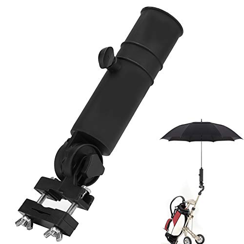 Universal Golf Push Cart Umbrella Holder, Adjustable Angle Umbrellas Stand for Stroller Wheelchair
