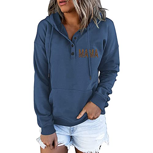 BEUU Womens Quarter Zip Pullover Hoodies Casual Long Sleeve Sweatshits Oversized Mama Life Print Solid Hooded Outwear Christmas Tree Merry Christmas Snowflake Elk Reindeer Santa Claus Snowmen