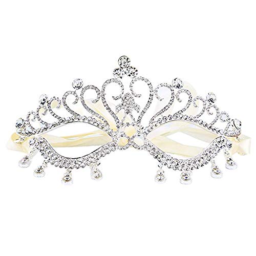 BELLAWOO Lady Rhinestones Masquerade Party Luxury Diamond Mask for Halloween Cake Topping