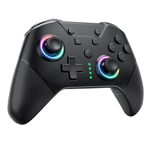 ECHTPower Switch Pro Controller, Switch Wireless Controller with Macro Buttons/6-Axis Gyro, Switch Controller with Dual Vibration/LED Lights, Switch Turbo Controllers for Nintendo Switch/Lite/OLED
