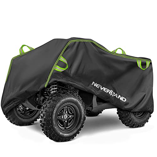 NEVERLAND ATV Cover, Waterproof Heavy Duty 4 Wheeler Cover with Buckle, Dustproof Anti UV Windproof All Weather Outdoor Storage Quad Cover for Polaris Sportsman Yamaha Honda Kawasaki Coleman XL