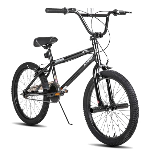 JOYSTAR Gemsbok 20 Inch Kids Bike Freestyle BMX Style for 7-12 Girls and Boys Bikes 20 in Wheels Children BMX Kids' Bicycles Dual Hand Brakes Steel Frame Black