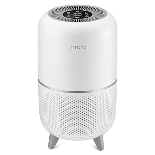 Hepa Air Purifier for Home 200 Sq.ft Large Room with Air Quality Sensor, Filters The Air, Removes Allergies/Molds/Dust/Smoke/Odor/Pollen/Pets Dander and Other Particles