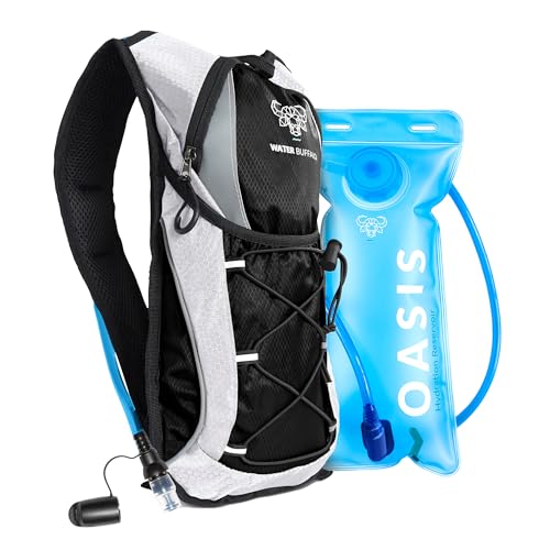 Water Buffalo Hydration Backpack - Lightweight Hydration Pack with 2L Water Bladder - Water Backpack for Hiking, Running, Biking, and Raves - Road Runner 12L Hydropack Backpack
