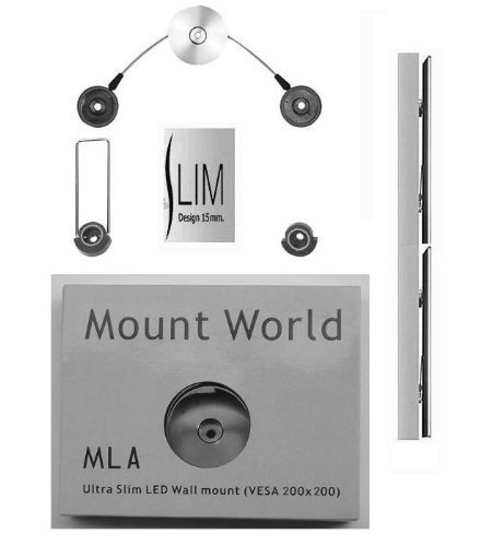 Mount World ML3 Ultra Slim Flush Wall Mount (0.5 Inch From Wall) for Fit VESA 200X100 200X200 Dynex Insignia Sylvania Sanyo Magnavox Westinghouse Olevia SONY Sanyo Panasonic Samsung LG Sharp 26' 32' LED LCD