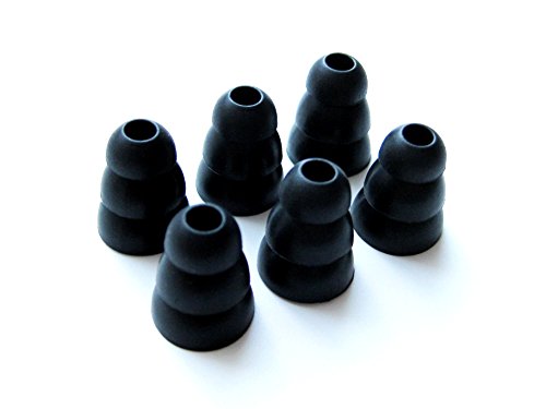 6pcs (M-LB) Triple Flange Soft Replacement Eartips Earbuds Set Compatible with Etymotic etyBLU2, HD5 Safety, ETY COM, ER-4 MicroPro, hf5, hf3, hf2, mc5, mc3, mc2, and ETY kids In-Ear Earphones