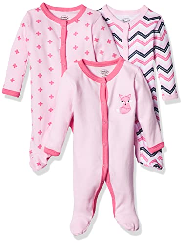 Luvable Friends Unisex Baby Cotton Preemie Sleep and Play, Foxy, Preemie