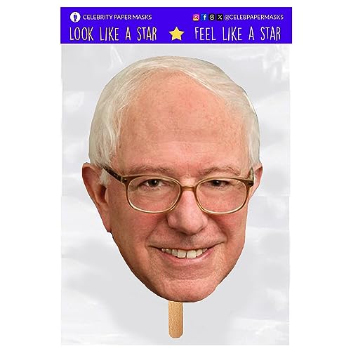 Bernie Sanders Mask Politician Face Masks United States Democratic Party On A Stick