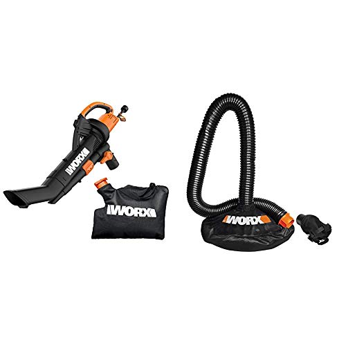WORX WG509 12 Amp TRIVAC 3-in-1 Electric Leaf Blower with All Metal Mulching System and LeafPro Universal Collection System