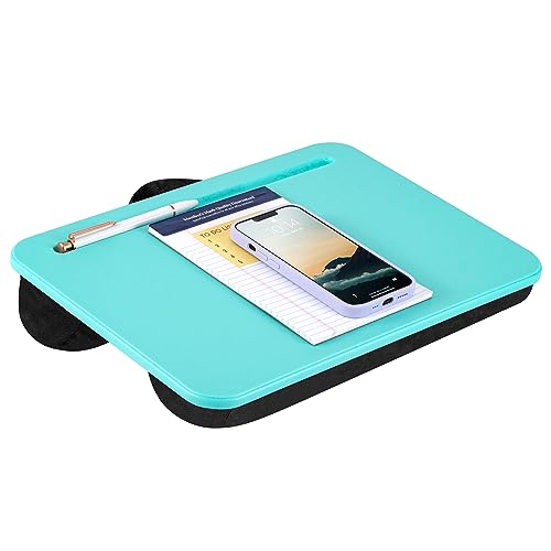 LAPGEAR Compact Lap Desk - Aqua Sky - Fits up to 15 Inch Laptops - Style No. 43109