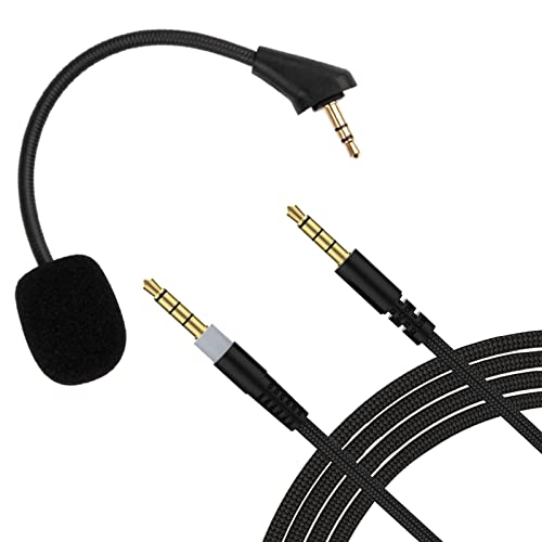 Saipomor Replacement Audio Cable & Headphone MIC 3.5mm AUX Cord Compatible with Kingston Hyperx Cloud Alpha and Kingston Hyperx Cloud Mix Gaming Headphones