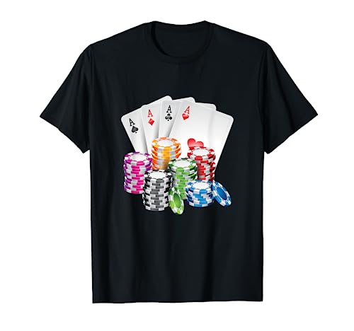 Poker King Queen Card Casino Chip Gambling T-Shirt