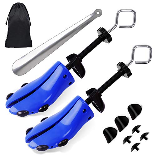 Shoe Stretcher - 4 Ways for Men Wide Feet Adjustable Width and Length Shoe Tree Shaper Shoe Widener Expander