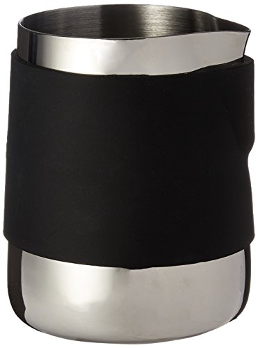 Rattleware Handle Free Stainless Steel Macchiato Pitcher - Perfect For Home, Cafe, Restaurant, Hotel, Office, Or Commercial Use - Steaming And Frothing Pitcher (12 Oz)