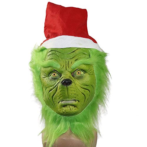 Sandro bassa Mask Deluxe Latex Comedy Movie Halloween Party Props Green (green)