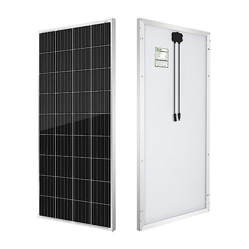 HQST 190W 12V Monocrystalline Solar Panel w Solar Connectors High Efficiency Module PV Power for Battery Charging Boat, Caravan, RV and Any Other Off Grid Applications