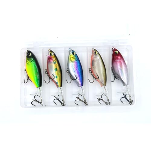 Anglerkey Topwater Fishing Lures Popper, Artificial Baits Propeller Tail Roating Hard Bait Perch Casting Lure for Bass Trout Catfish Freshwater and Saltwater Fishing