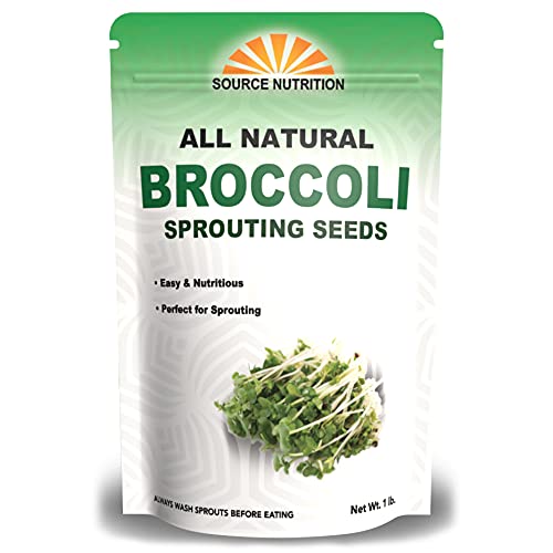 1 lb Broccoli Sprouting Seeds - Perfect for Sprouting & Microgreens, Rich in Sulforaphane, USA Grown (Resealable Bag)