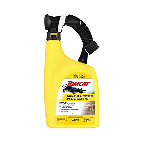 Tomcat Mole & Gopher Repellent Ready-To-Spray, Formulated with Castor Oil to Drive Pests Out, 32 fl. oz.