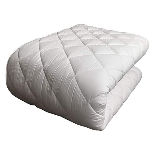 FULI Japanese Futon Mattress, 100% Cotton, Foldable & Portable Floor Lounger Bed, Roll Up Sleeping Pad, Shikibuton, Made in Japan (White, Full XL)