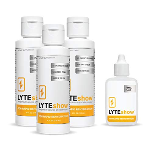 LyteShow Sugar-Free Electrolyte Supplement for Hydration and Immune Support - 3 Pack, 120 Servings - Keto Friendly - Zinc and Magnesium for Rapid Rehydration, Workout, Muscle Recovery and Energy - Vegan