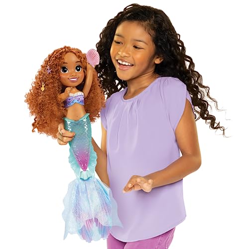 Disney The Little Mermaid Ariel Doll with Hair Charms! Feature Singing & Talking Doll, Accessories Activate Music & Magical Lights - Play in & Out of Water!