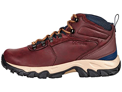 Columbia Men's Newton Ridge Plus II Waterproof Hiking Shoe, Madder Brown/Collegiate Navy, 10