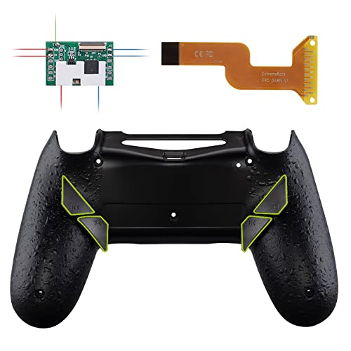eXtremeRate Textured Black Dawn Programable Remap Kit for PS4 Controller with Upgrade Board & Redesigned Back Shell & 4 Back Buttons - Compatible with JDM-040/050/055 - Controller NOT Included