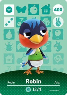 Robin - Nintendo Animal Crossing Happy Home Designer Series 4 Amiibo Card - 400