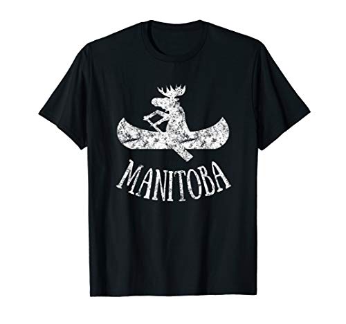 Manitoba Shirt | Moose Canoe Gift for Fisherman T-Shirt