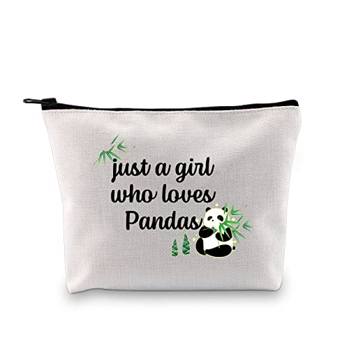 MBMSO Panda Makeup Bag just a Girl who Loves Pandas Panda Lover Gifts Panda Gifts for Girls (Just a girl who loves Pandas)