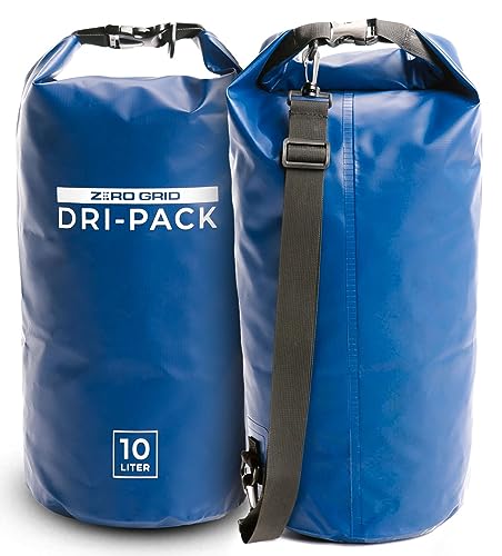 Zero Grid Dry Bag Perfect for Hiking, Camping, Canoeing Multi Sizes Waterproof Keep Goods Dry (10 Liter)