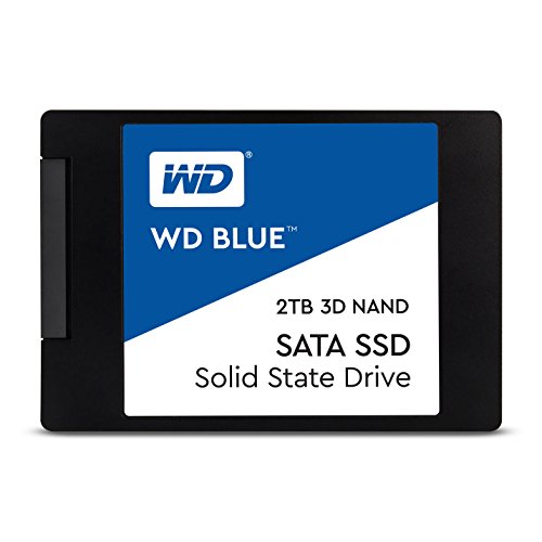 Western Digital 2TB WD Blue 3D NAND Internal PC SSD - SATA III 6 Gb/s, 2.5'/7mm, Up to 560 MB/s - WDS200T2B0A, Solid State Hard Drive