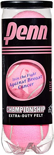 Penn Championship Pink Tennis Balls - Extra Duty Felt Pressurized Tennis Balls - 1 Can, 3 Balls