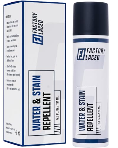 FACTORY LACED Water & Stain Repellent for Shoes 6.5oz Spray - Waterproof Spray to Protect: White Sneakers, Suede, Leather, Mesh, Canvas and More!