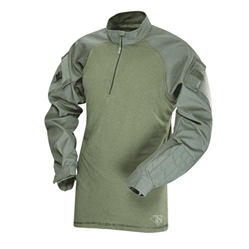 Tru-Spec Men's Regular T.R.U. 1/4 Zip Combat Shirt, Olive Drab/Olive Drab, 2X-Large