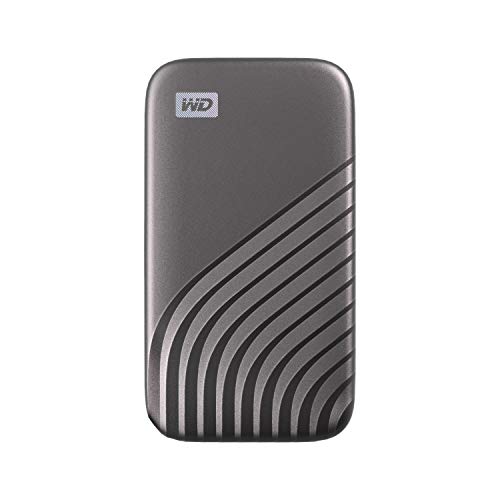 Western Digital 2TB My Passport SSD Portable External Solid State Drive, Gray, Sturdy and Blazing Fast, Password Protection with Hardware Encryption - WDBAGF0020BGY-WESN