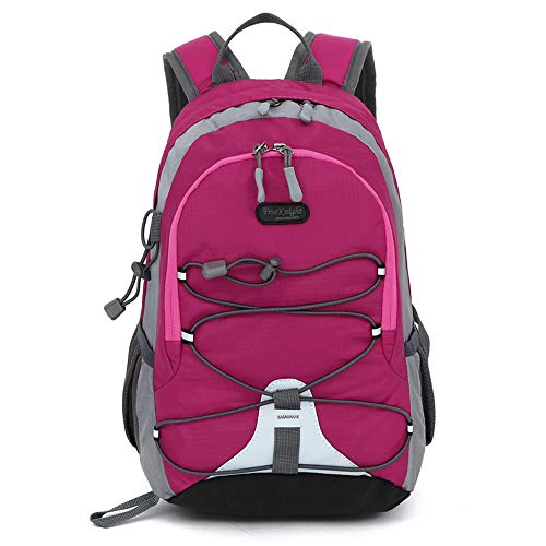 10L Small Hiking Backpack for Kids Ages 3-6 Girls Boys Under 4 feet, Mini Waterproof Outdoor Sport Travel Camping Daypack (Rose Red)