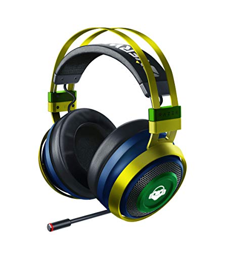 Razer Nari Ultimate Wireless 7.1 Surround Sound Gaming Headset: THX Audio & Haptic Feedback, Auto-Adjust Headband, Chroma RGB, Retractable Mic, for PC, PS4, PS5, Overwatch Lucio Edition