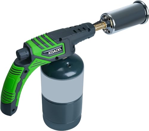 Koackl Powerful Propane Torch Head with Igniter, Campfire Starter, Charcoal Lighter, Welding Torch Head by MAPP, MAP/PRO, for Searing Steak, Soldering, Brazing, Stripping Paint(Tank Not Included)