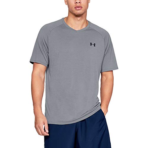Under Armour Men's UA Tech V-Neck Short Sleeve MD Gray