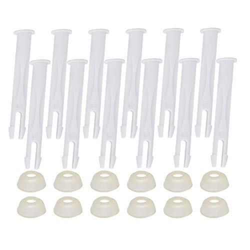 25018 Replacemet Joint Pin & Rubber Seal fit for Intex,2.75' Long Pool Pin fit for Intex 13' - 24' Above Ground Round Metal Frame Pools 12 Pack Rime&Swift