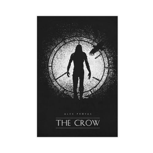 KEZONO The Crow Retro Classic Black Version Movie Poster Canvas Poster Bedroom Decor Sports Landscape Office Room Decor Gift Unframe: Unframe:12x18inch(30x45cm)