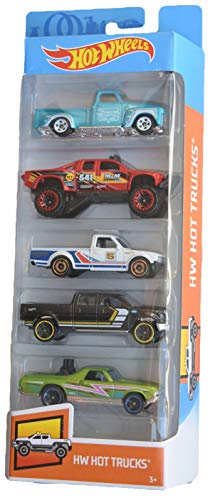 Hot Wheels 2019 HW Hot Trucks 5-Pack ('52 Chevy, Sandblaster, Datsun 620, 2009 Ford F-150, '68 El Camino)