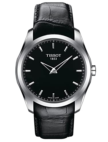 Tissot Men's T0354461605100 Couturier Analog Display Swiss Quartz Black Watch